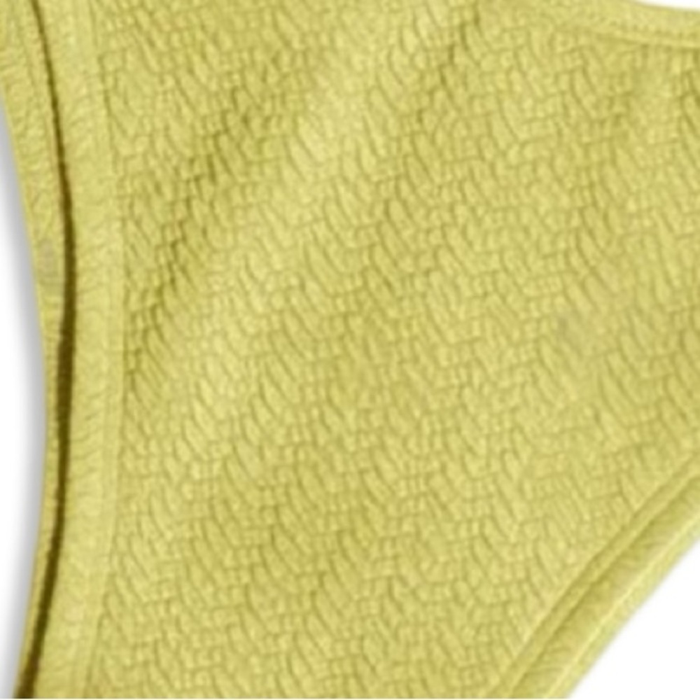 Yellow Lime Green Women’s Bikini Top and Bottom Set - Beaded top | Small | NWT - Picture 5 of 5